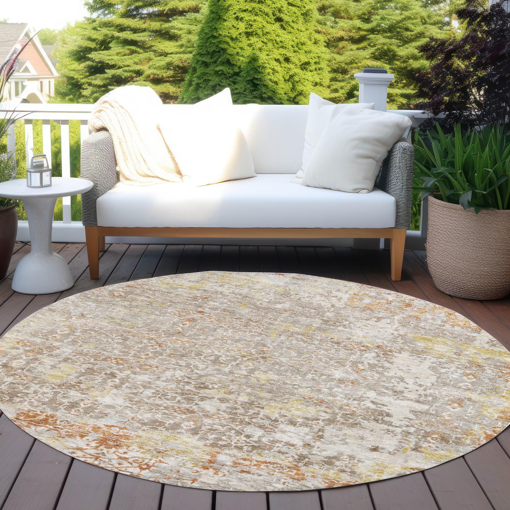 Addison Rugs Jaelara Brown Washable Indoor-Outdoor Rug