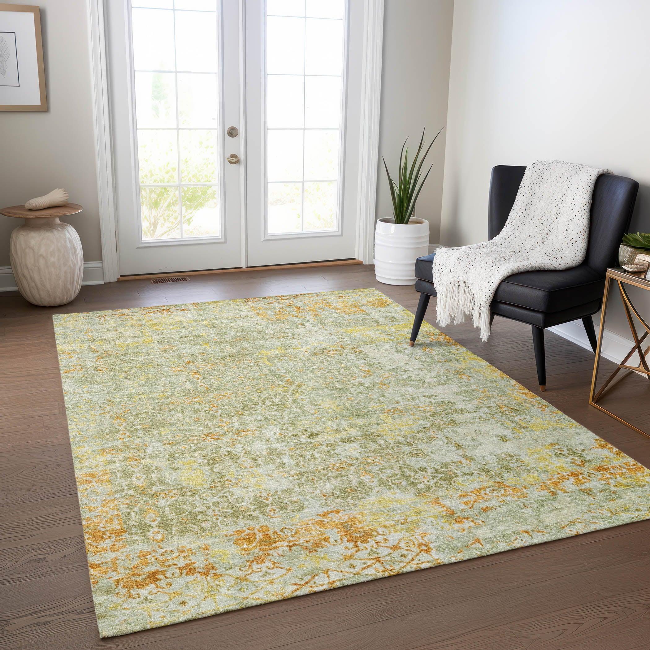 Addison Rugs Jaelara Green Washable Indoor-Outdoor Rug