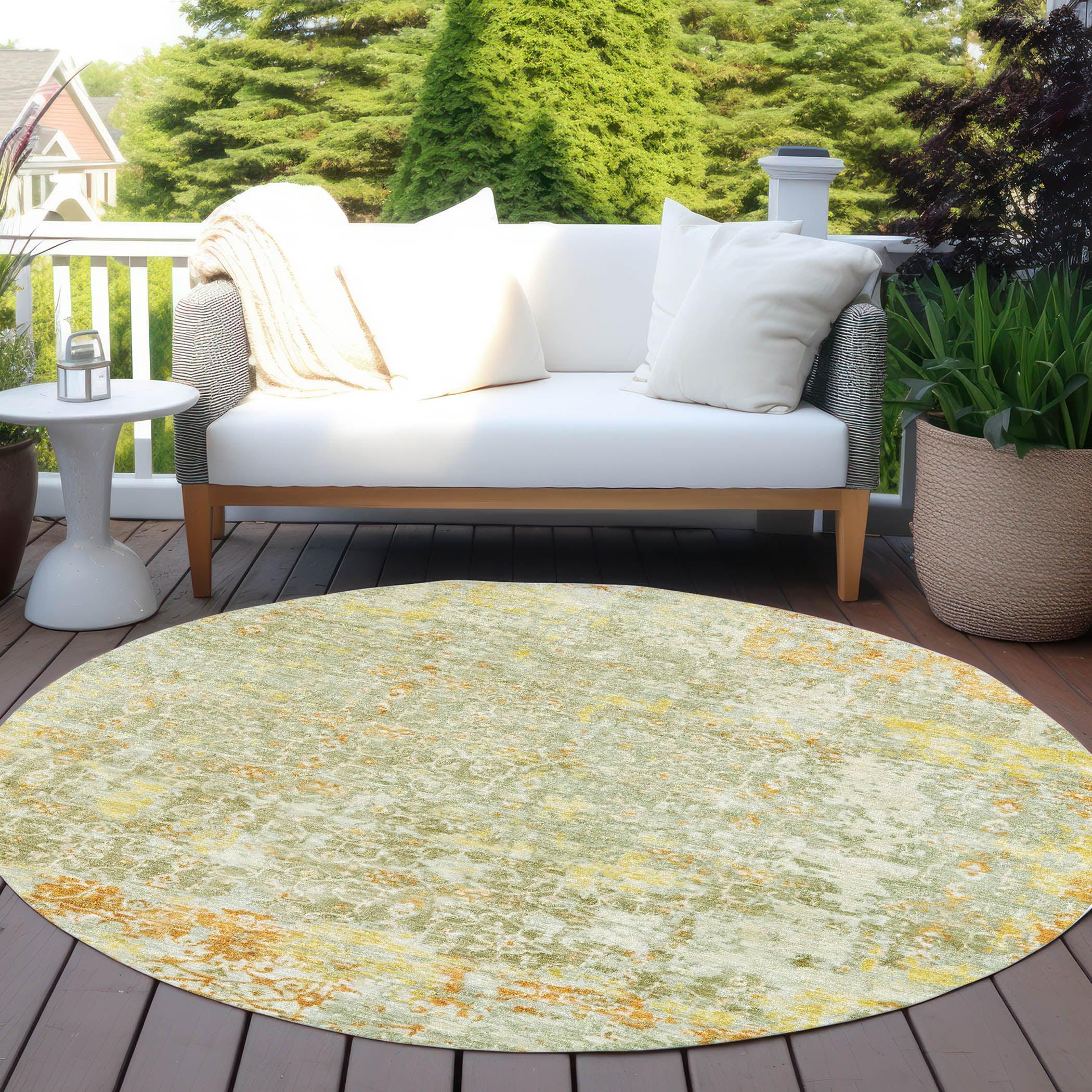Addison Rugs Jaelara Green Washable Indoor-Outdoor Rug
