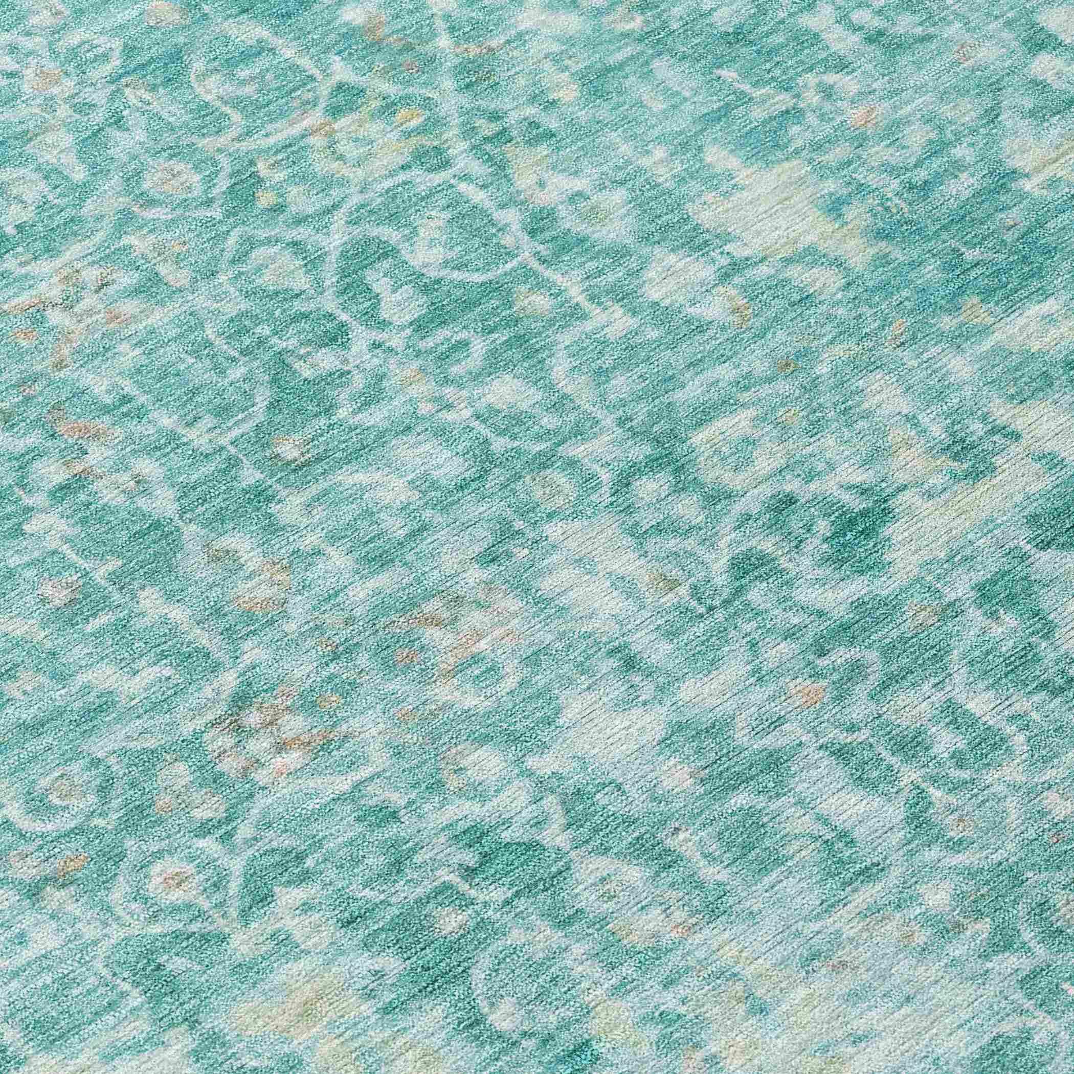 Addison Rugs Jaelara Teal Washable Indoor-Outdoor Rug