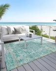 Addison Rugs Jaelara Teal Washable Indoor-Outdoor Rug