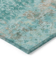 Addison Rugs Jaelara Teal Washable Indoor-Outdoor Rug