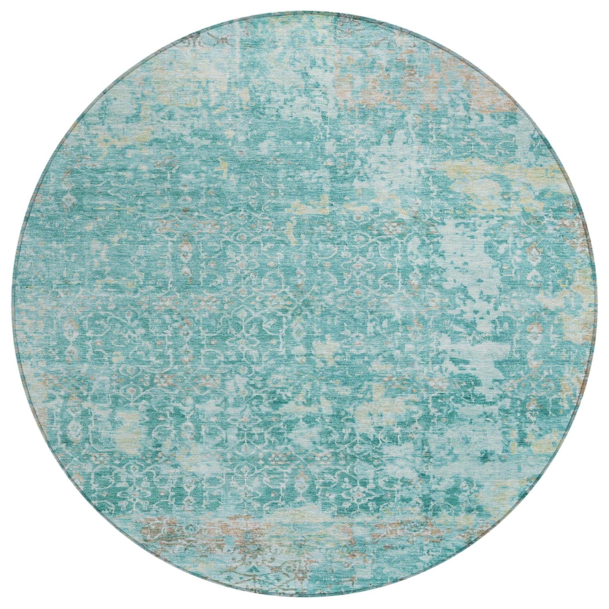Addison Rugs Jaelara Teal Washable Indoor-Outdoor Rug