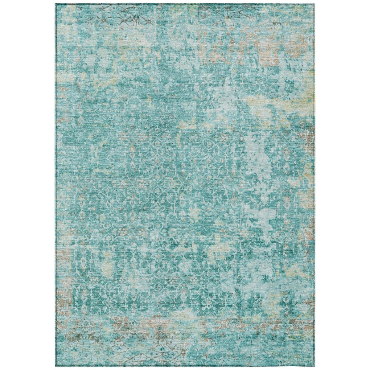 Addison Rugs Jaelara Teal Washable Indoor-Outdoor Rug