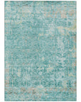 Addison Rugs Jaelara Teal Washable Indoor-Outdoor Rug