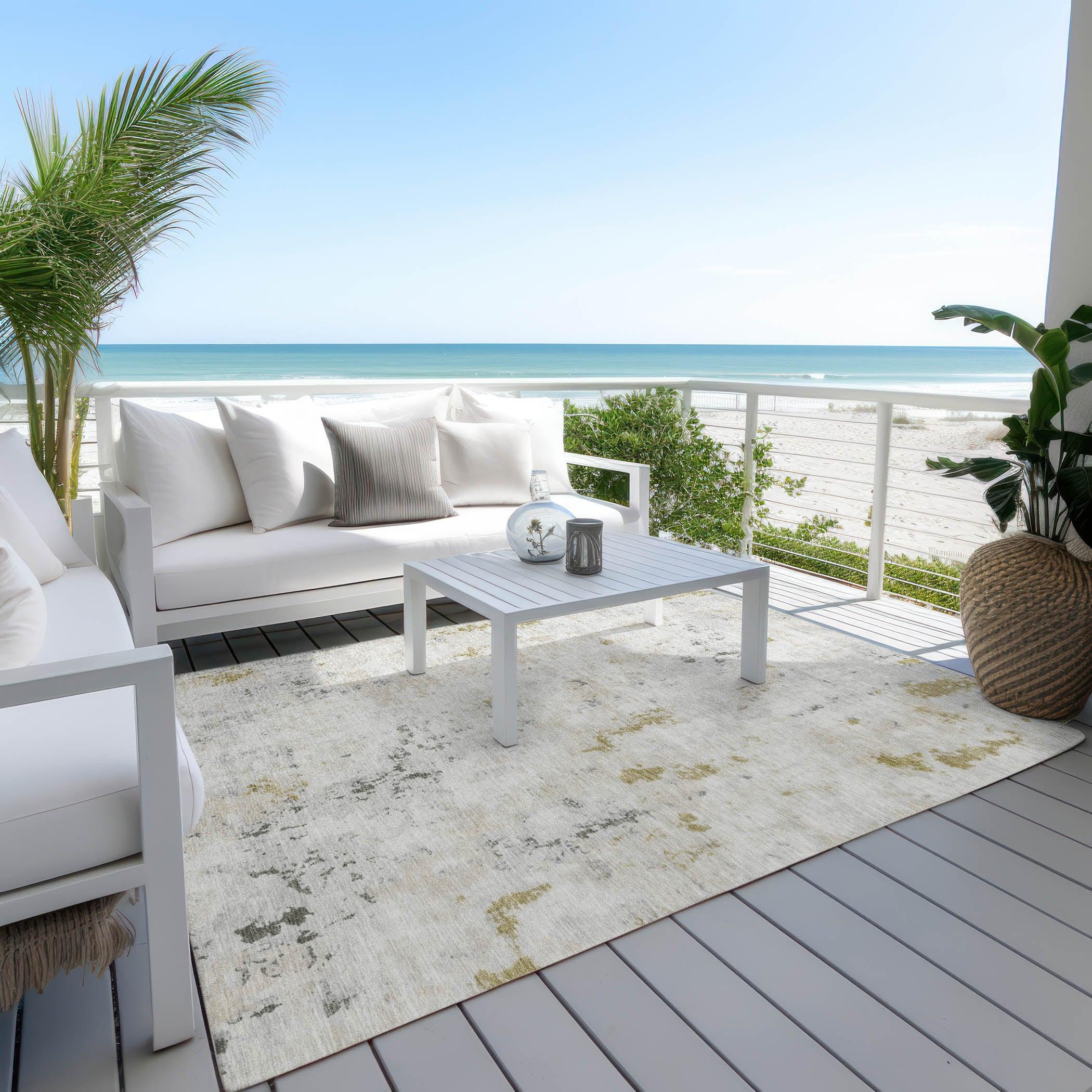 Addison Rugs Jaelaris Ivory Washable Indoor-Outdoor Rug