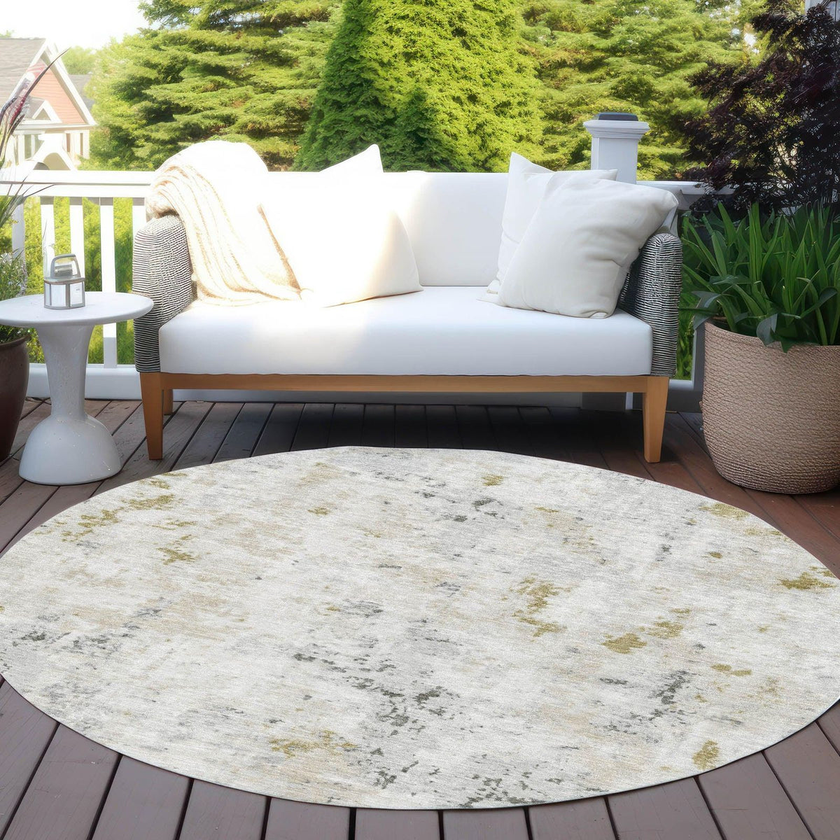 Addison Rugs Jaelaris Ivory Washable Indoor-Outdoor Rug