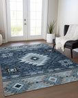 Addison Rugs Jaelas Blue Washable Indoor-Outdoor Rug