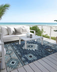 Addison Rugs Jaelas Blue Washable Indoor-Outdoor Rug