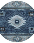 Addison Rugs Jaelas Blue Washable Indoor-Outdoor Rug