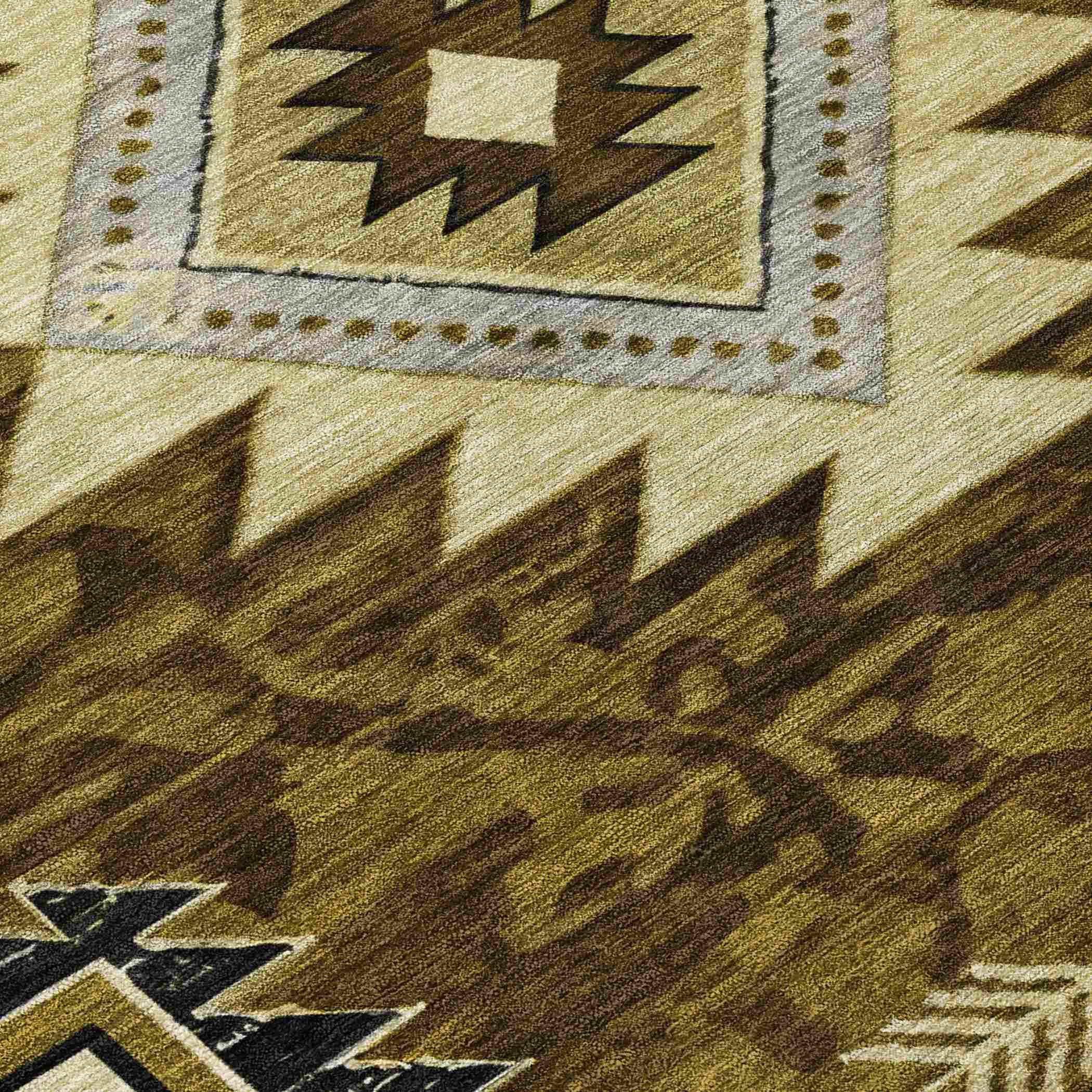 Addison Rugs Jaelas Brown Washable Indoor-Outdoor Rug
