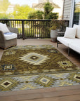 Addison Rugs Jaelas Brown Washable Indoor-Outdoor Rug