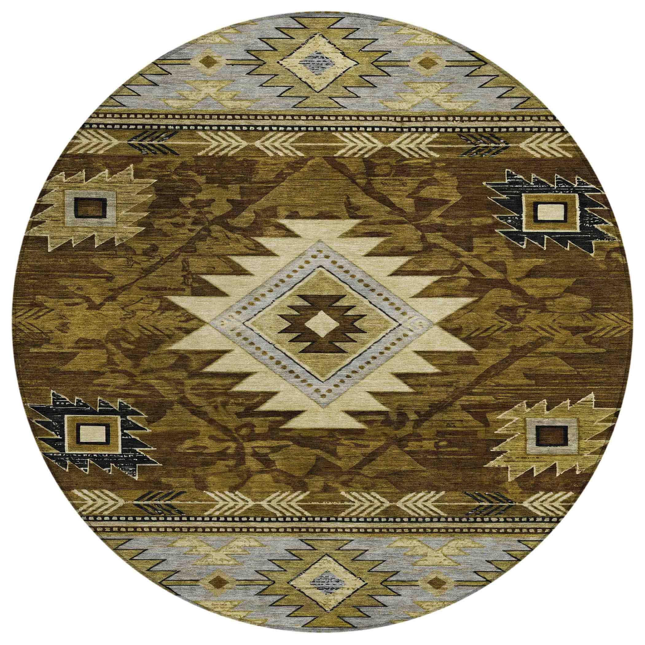 Addison Rugs Jaelas Brown Washable Indoor-Outdoor Rug