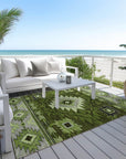 Addison Rugs Jaelas Green Washable Indoor-Outdoor Rug