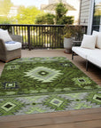 Addison Rugs Jaelas Green Washable Indoor-Outdoor Rug