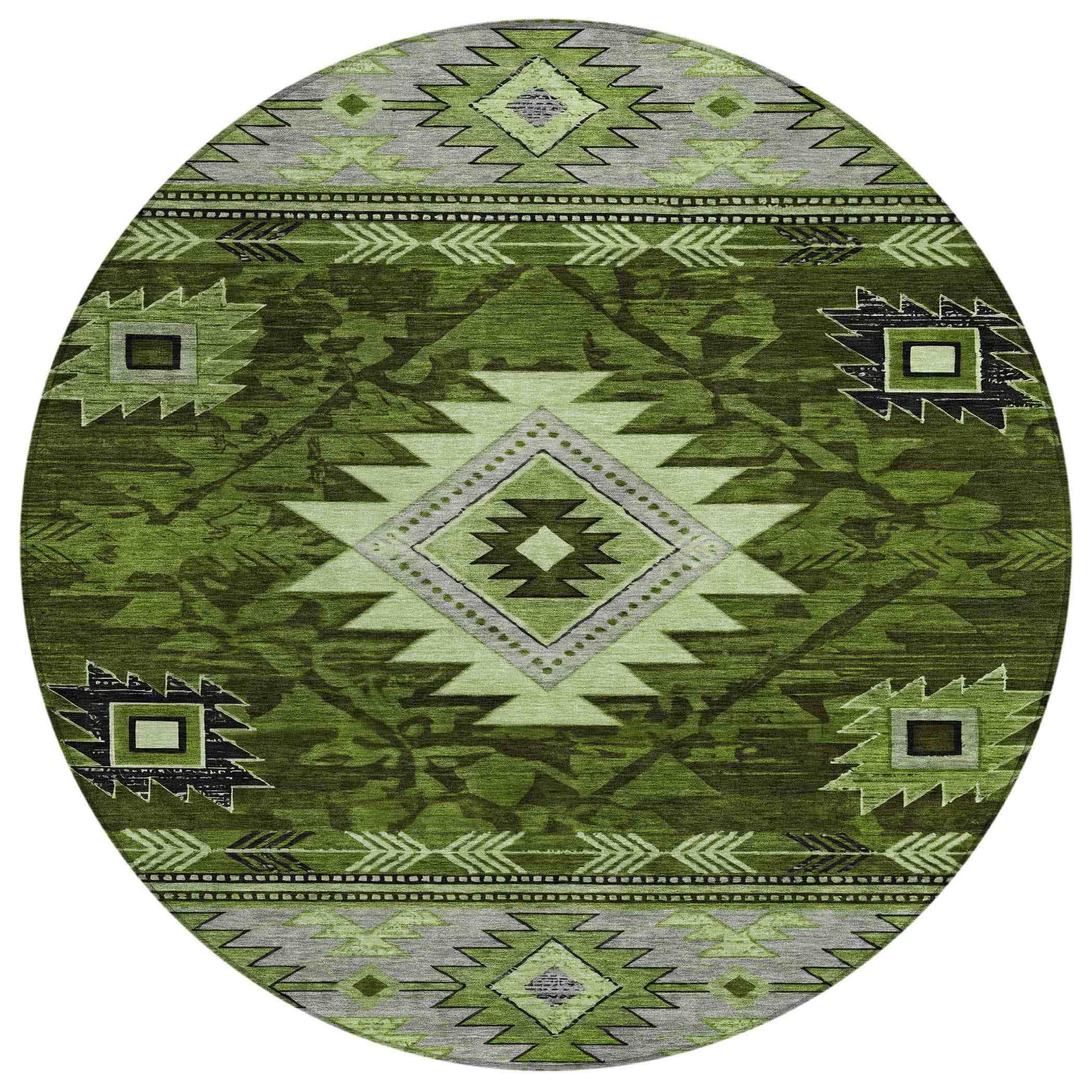 Addison Rugs Jaelas Green Washable Indoor-Outdoor Rug