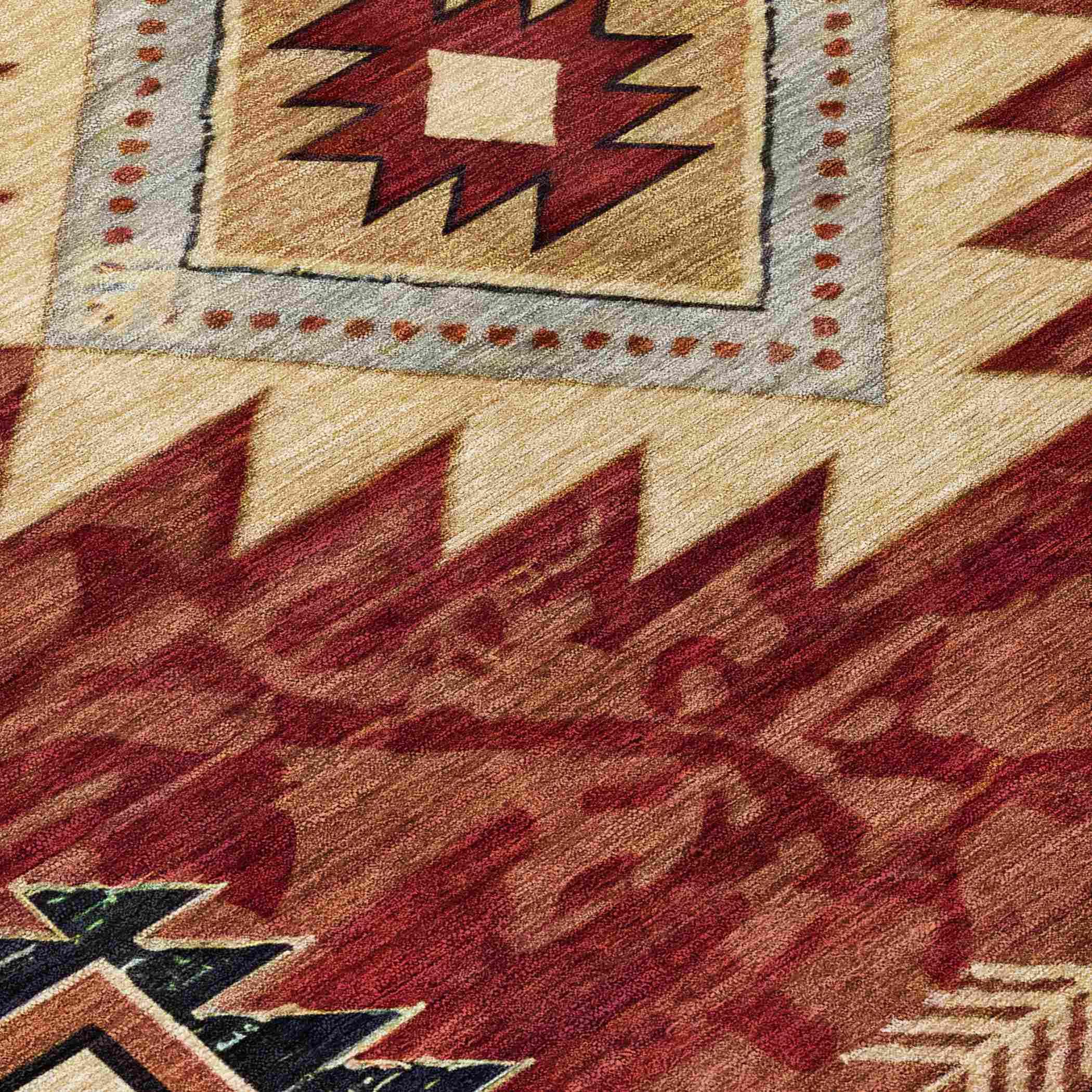 Addison Rugs Jaelas Orange Washable Indoor-Outdoor Rug