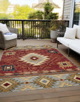 Addison Rugs Jaelas Orange Washable Indoor-Outdoor Rug