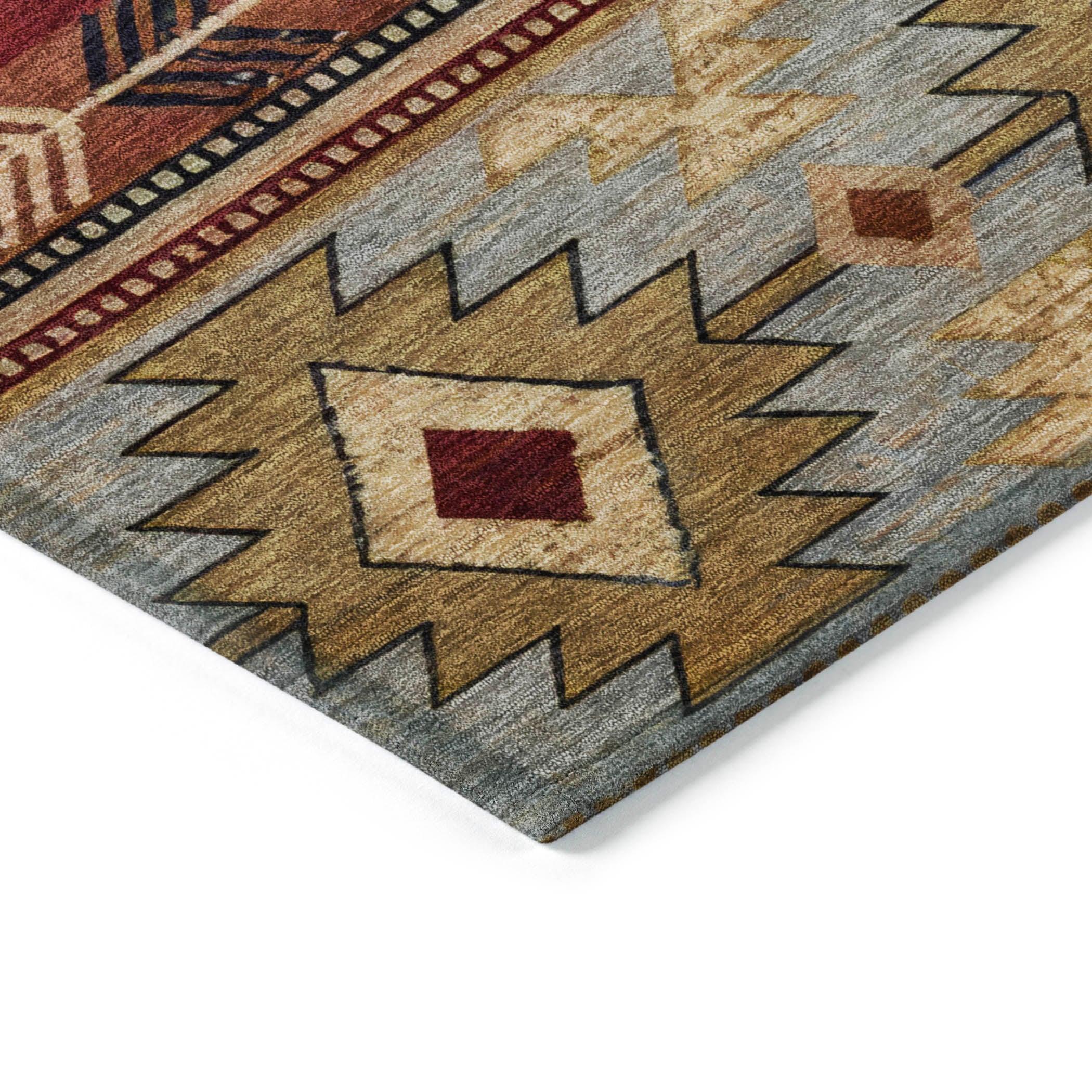 Addison Rugs Jaelas Orange Washable Indoor-Outdoor Rug