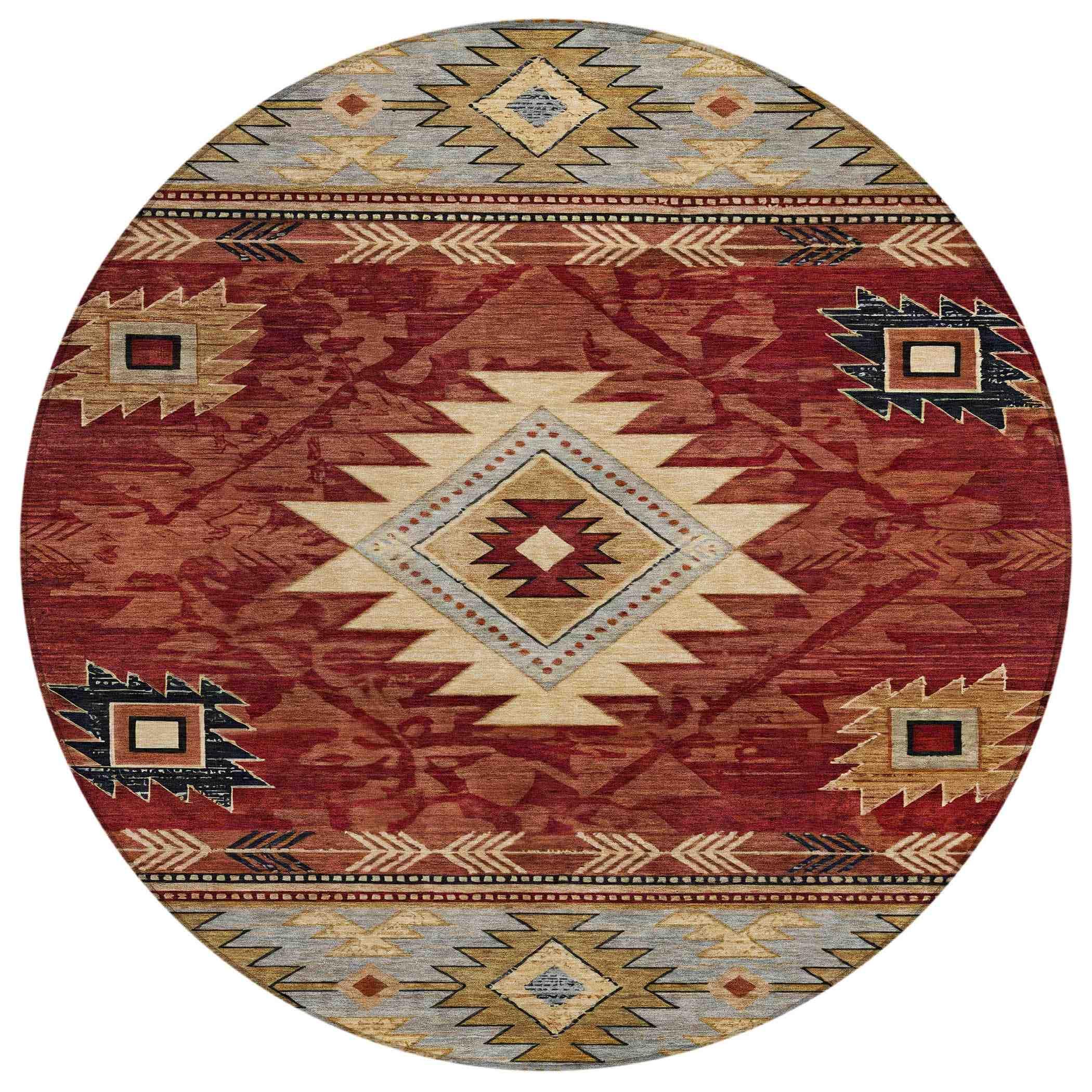 Addison Rugs Jaelas Orange Washable Indoor-Outdoor Rug