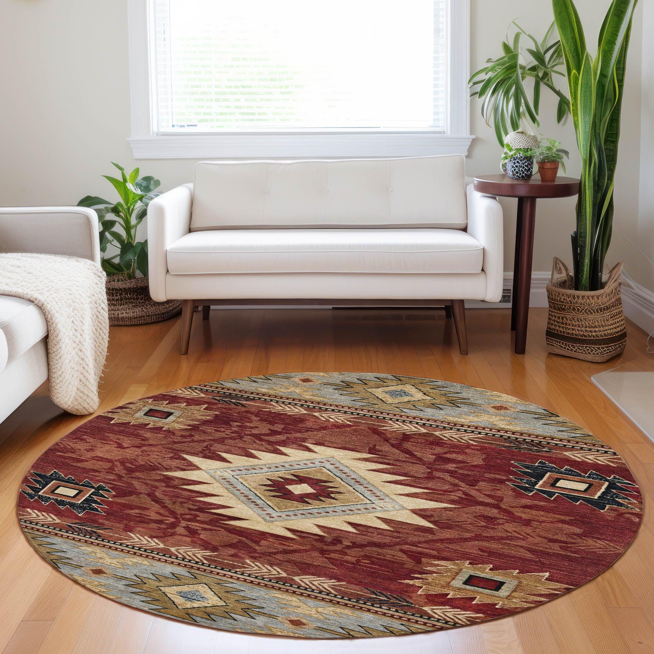 Addison Rugs Jaelas Orange Washable Indoor-Outdoor Rug