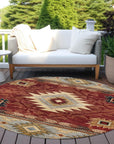 Addison Rugs Jaelas Orange Washable Indoor-Outdoor Rug