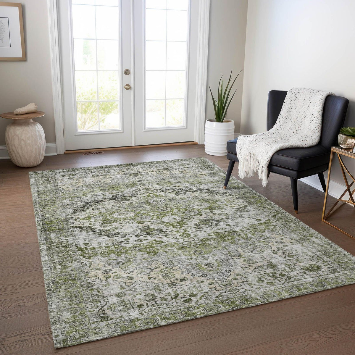 Addison Rugs Jaelien Aloe Washable Indoor-Outdoor Rug