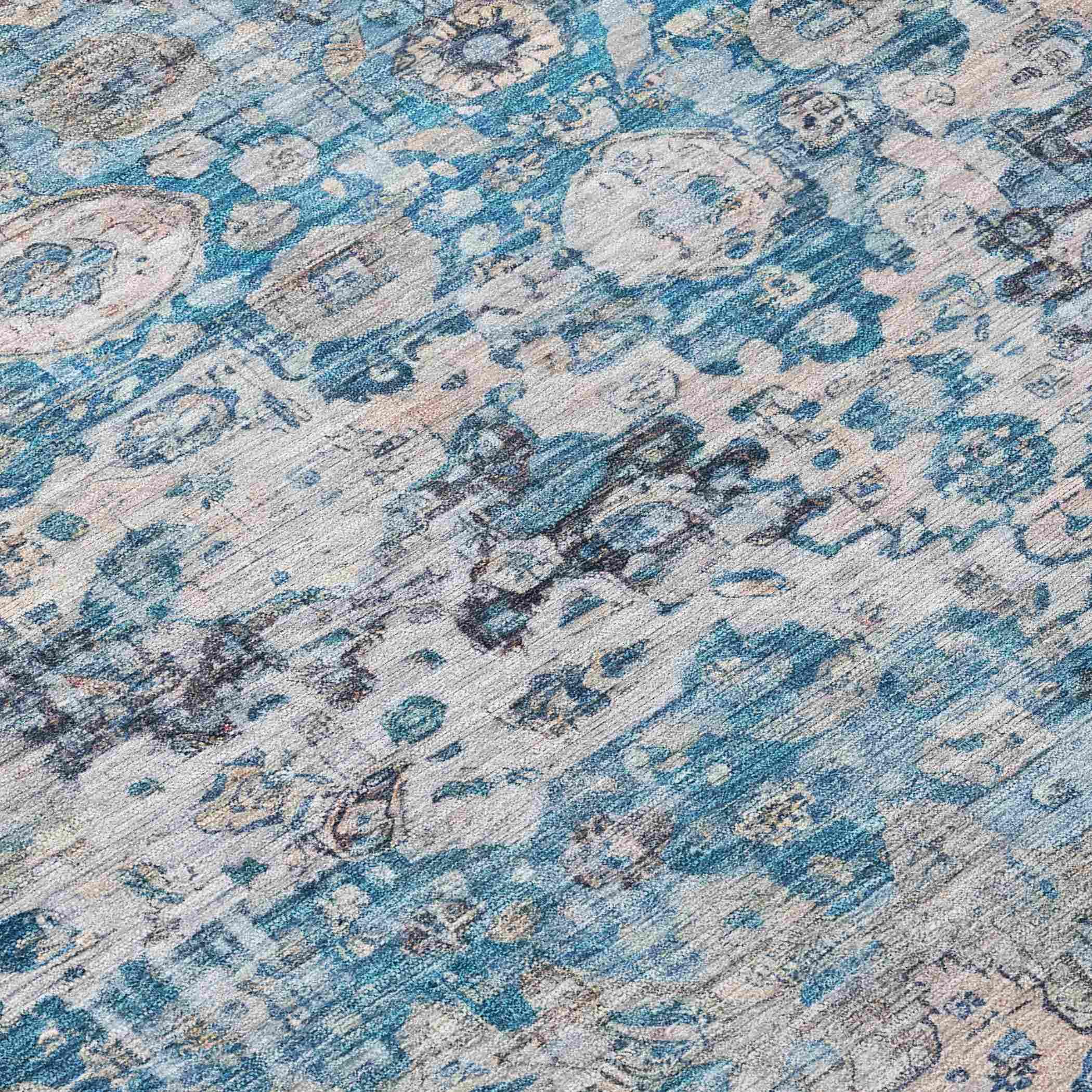 Addison Rugs Jaelien Blue Washable Indoor-Outdoor Rug