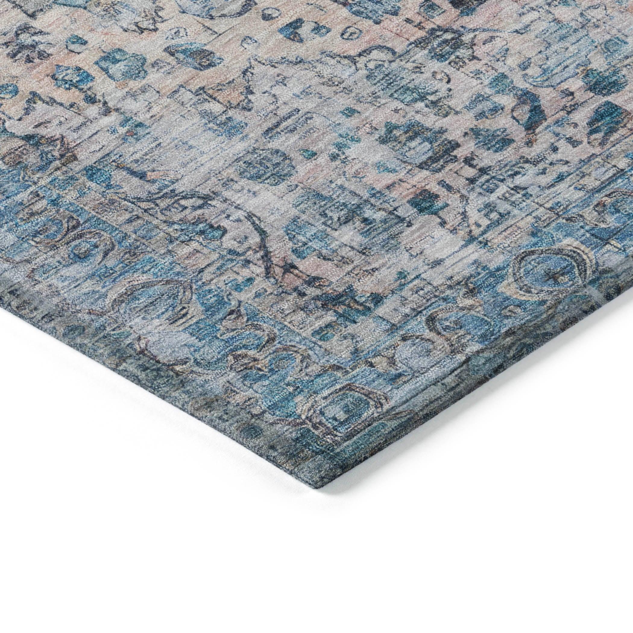 Addison Rugs Jaelien Blue Washable Indoor-Outdoor Rug