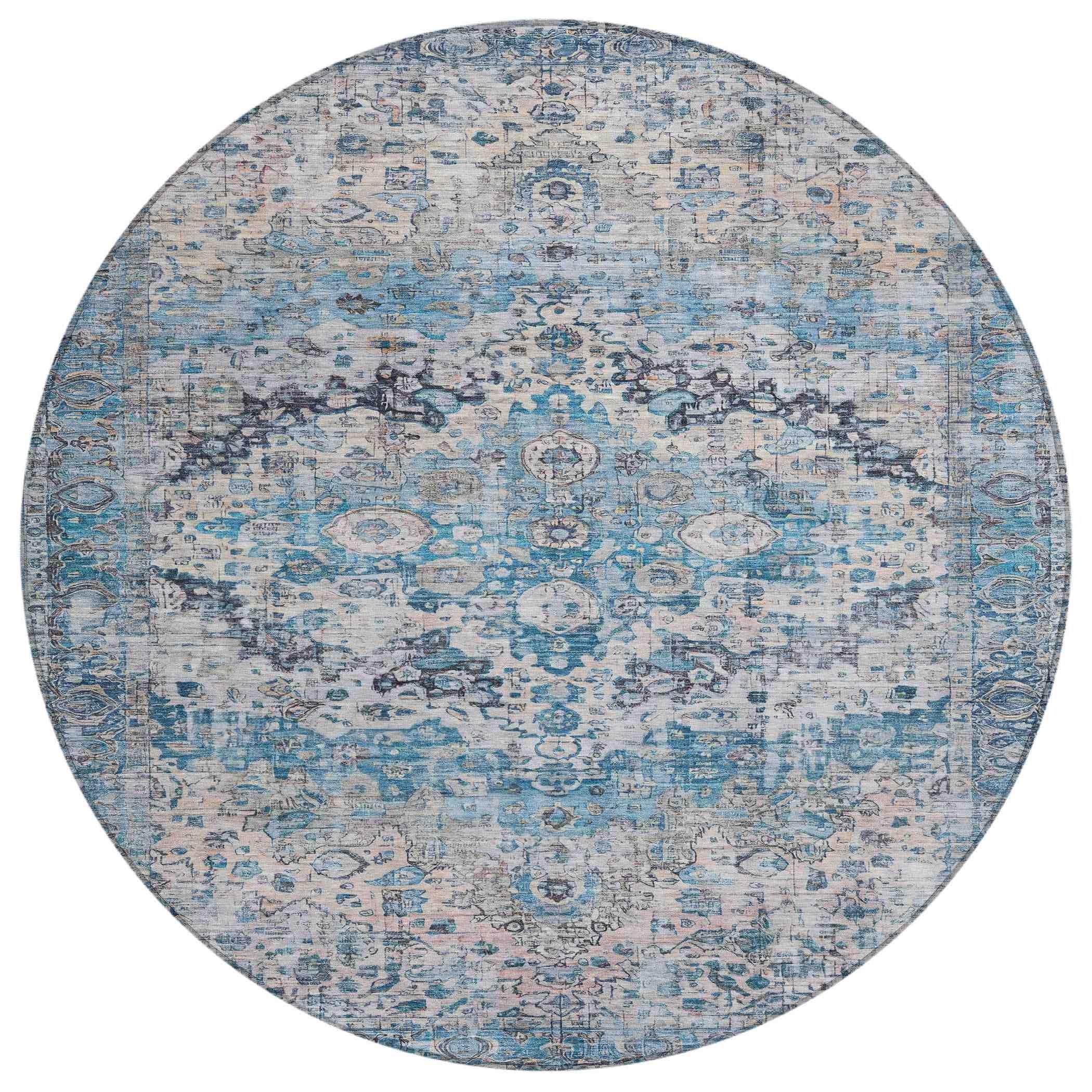 Addison Rugs Jaelien Blue Washable Indoor-Outdoor Rug