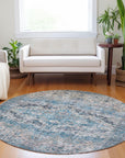 Addison Rugs Jaelien Blue Washable Indoor-Outdoor Rug