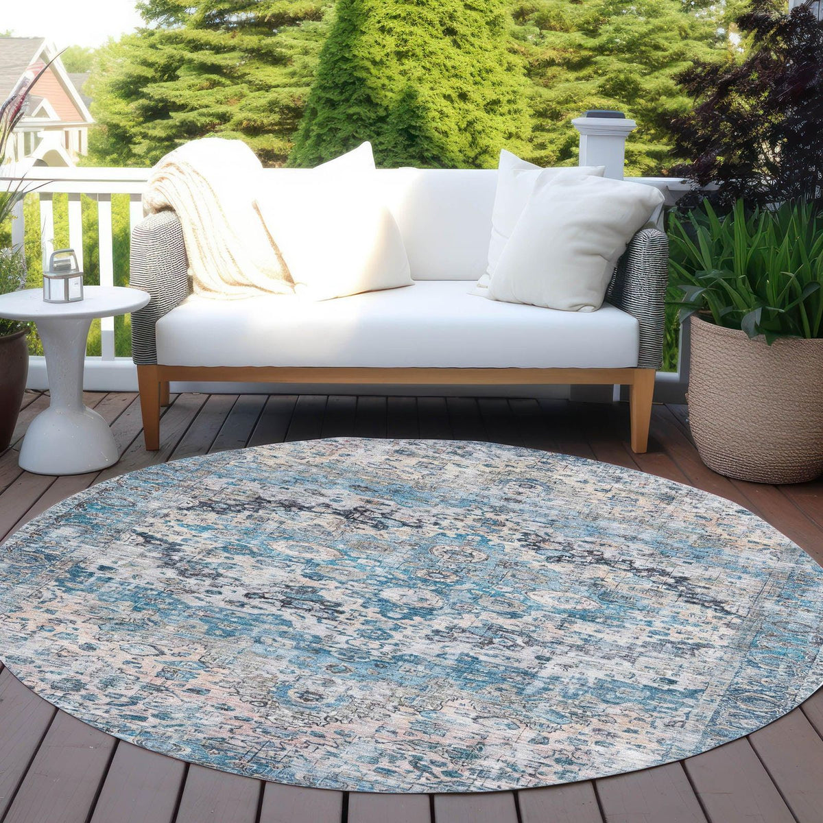 Addison Rugs Jaelien Blue Washable Indoor-Outdoor Rug