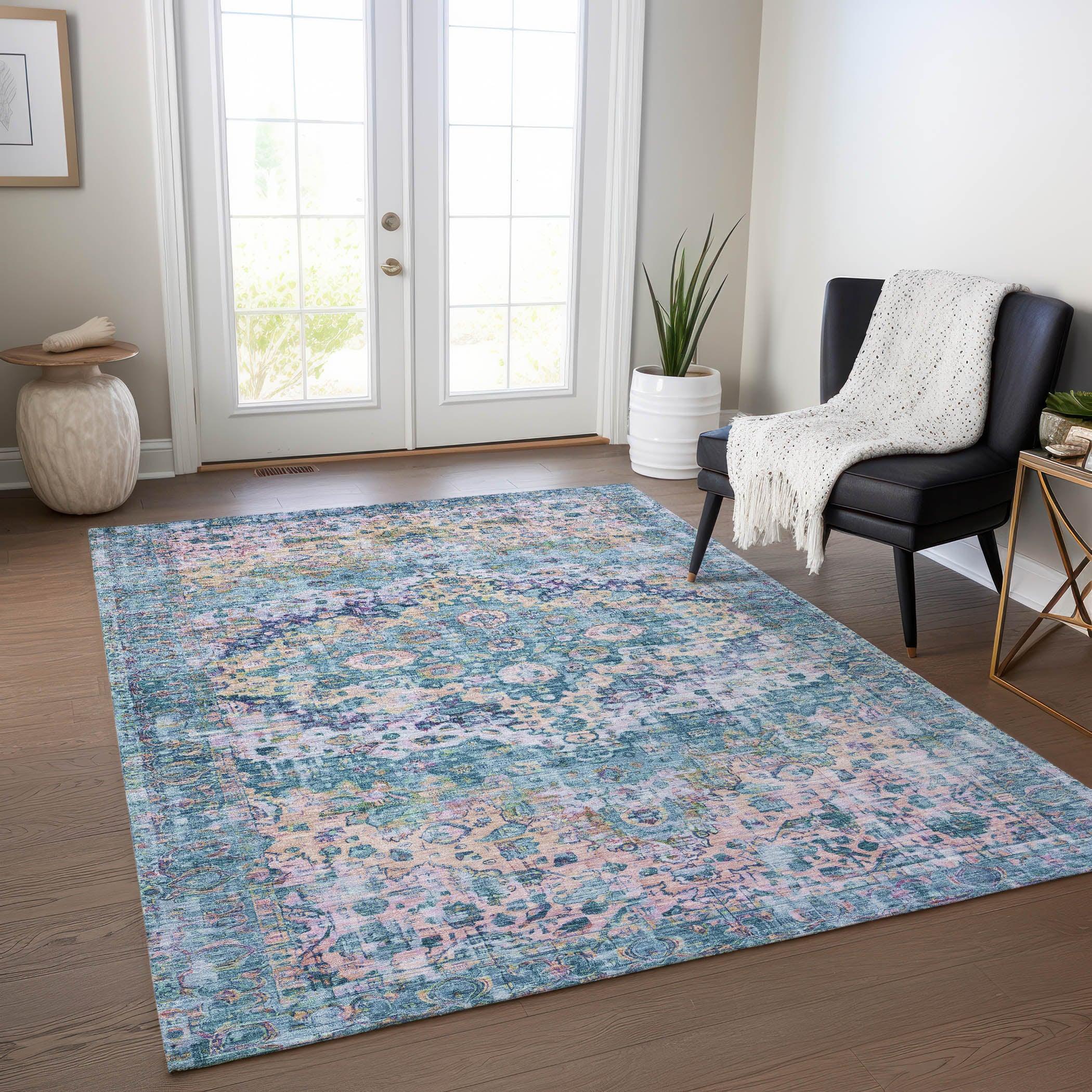Addison Rugs Jaelien Denim Washable Indoor-Outdoor Rug