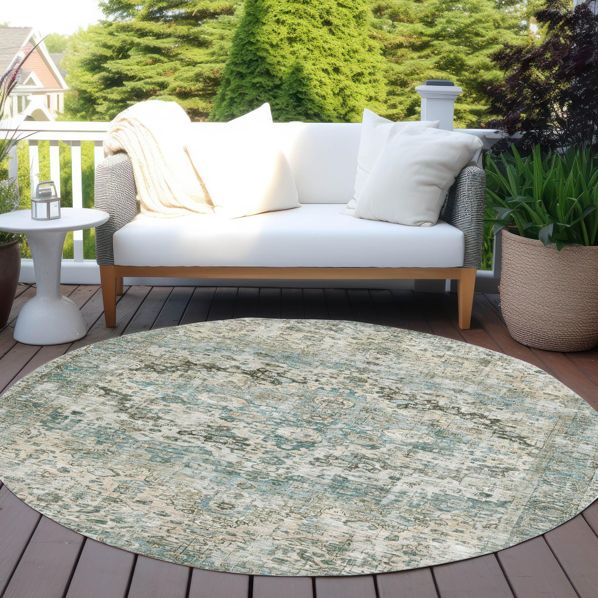 Addison Rugs Jaelien Green Washable Indoor-Outdoor Rug