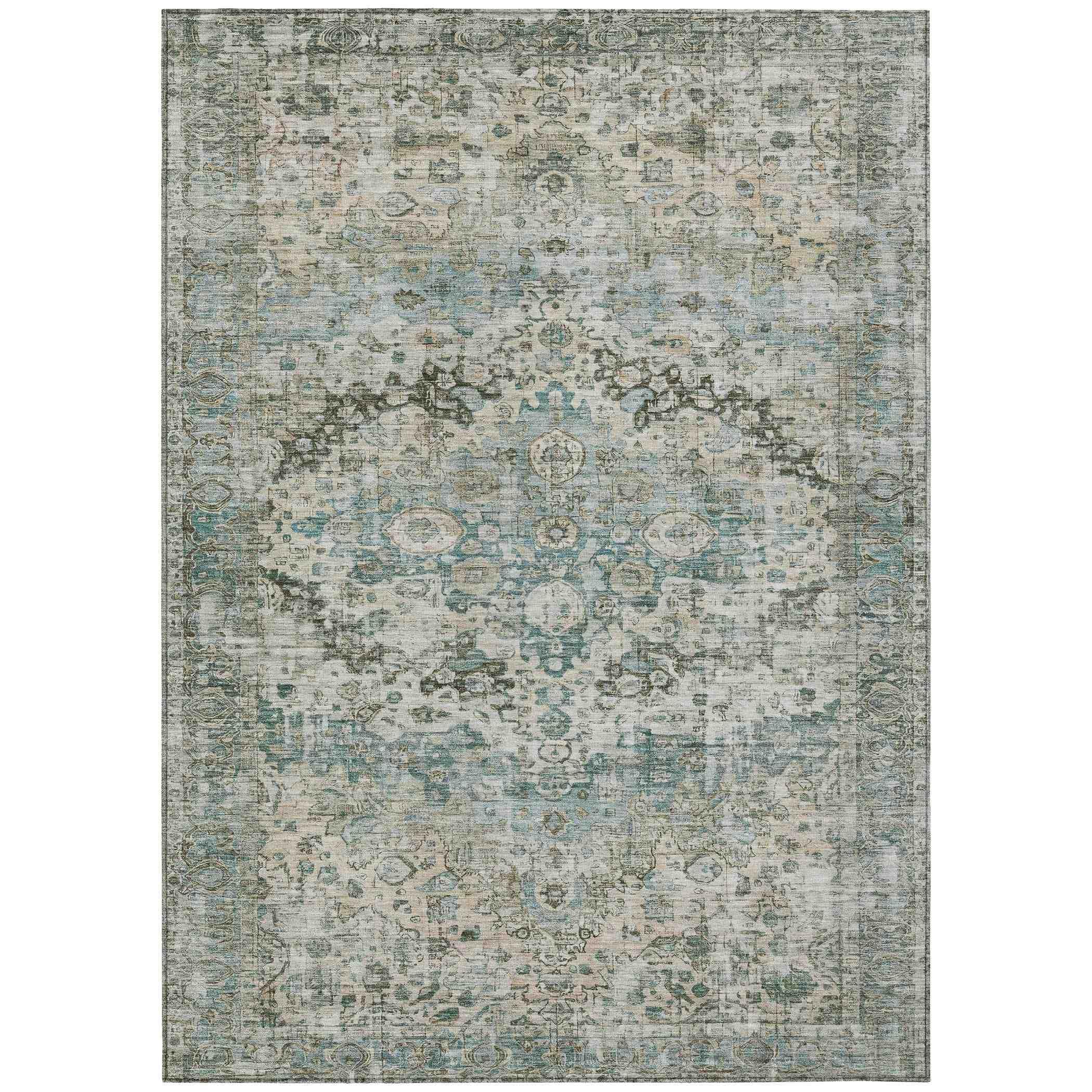 Addison Rugs Jaelien Green Washable Indoor-Outdoor Rug