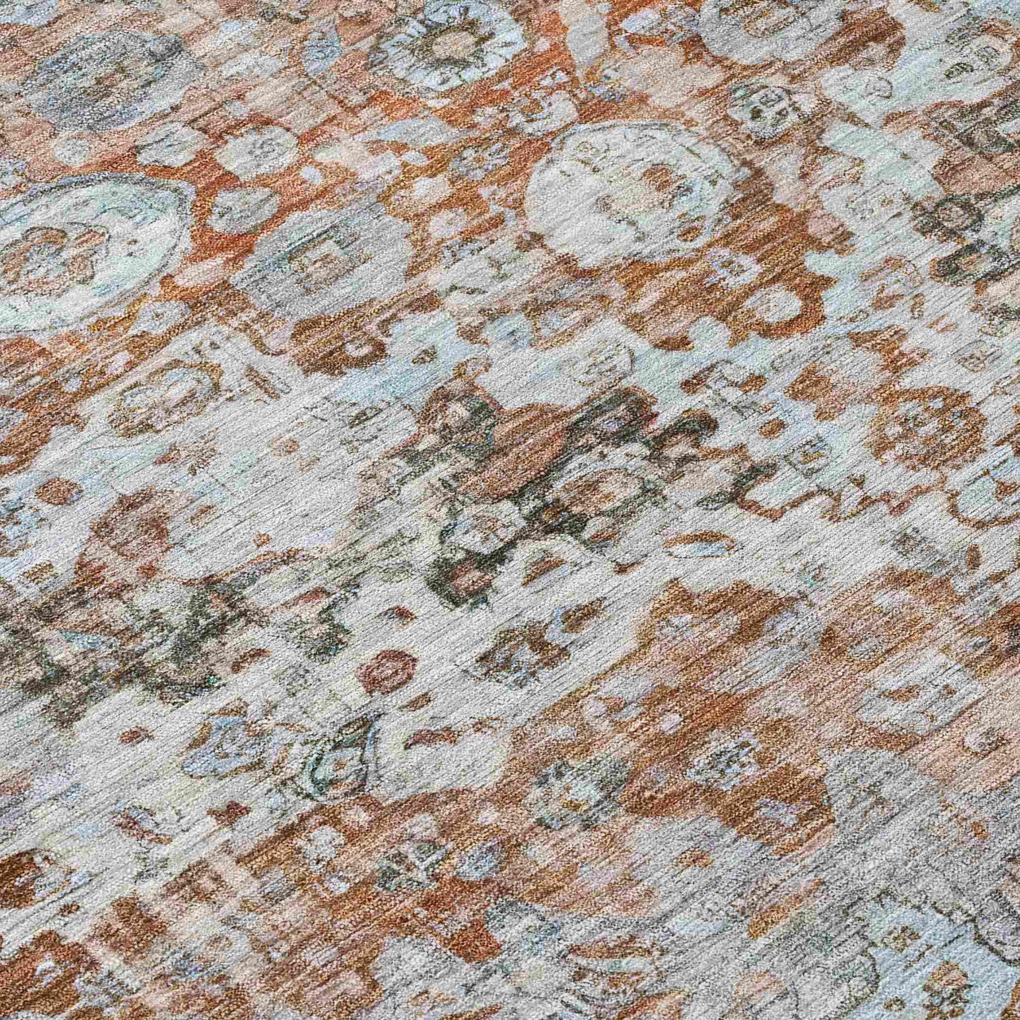 Addison Rugs Jaelien Orange Washable Indoor-Outdoor Rug