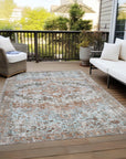 Addison Rugs Jaelien Orange Washable Indoor-Outdoor Rug