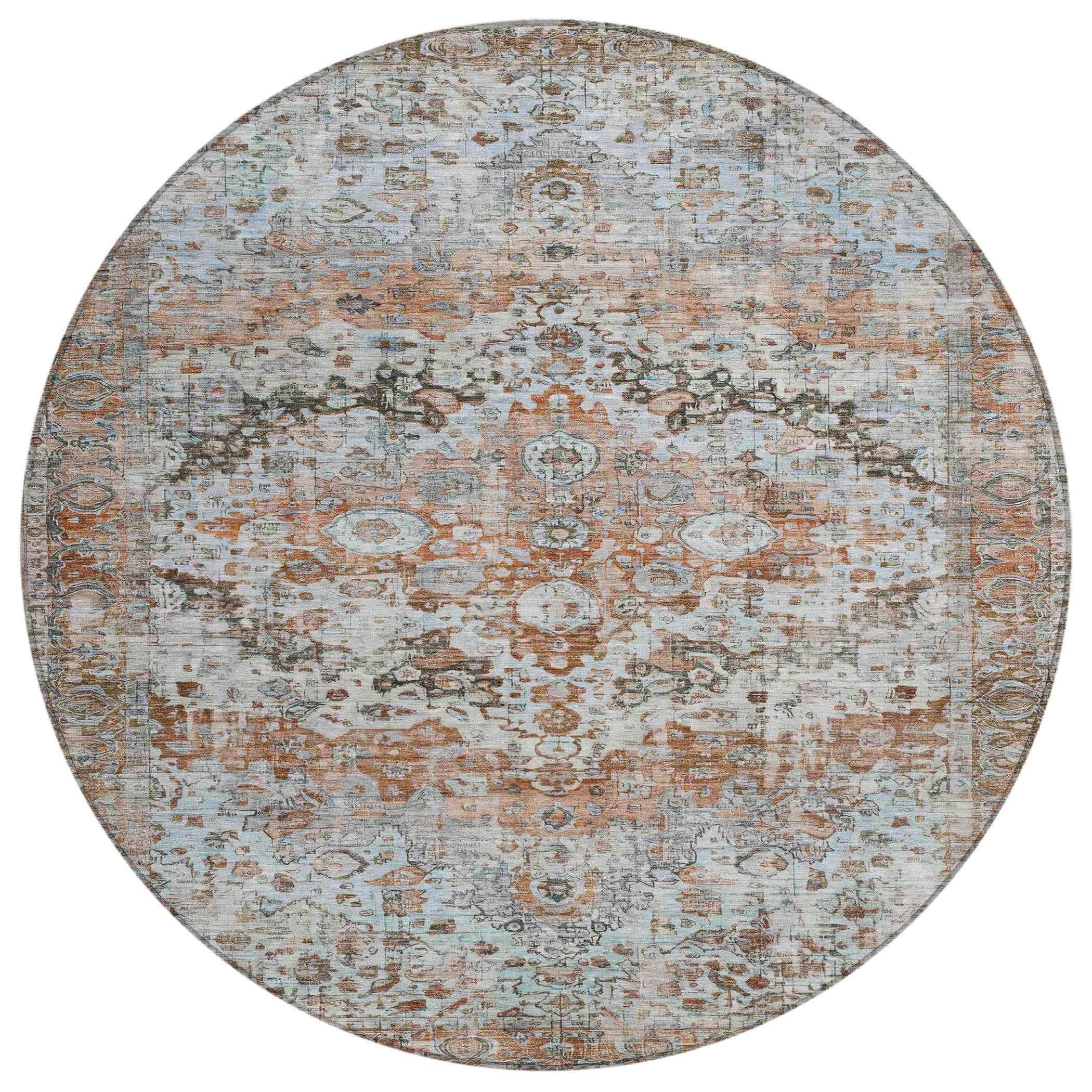 Addison Rugs Jaelien Orange Washable Indoor-Outdoor Rug