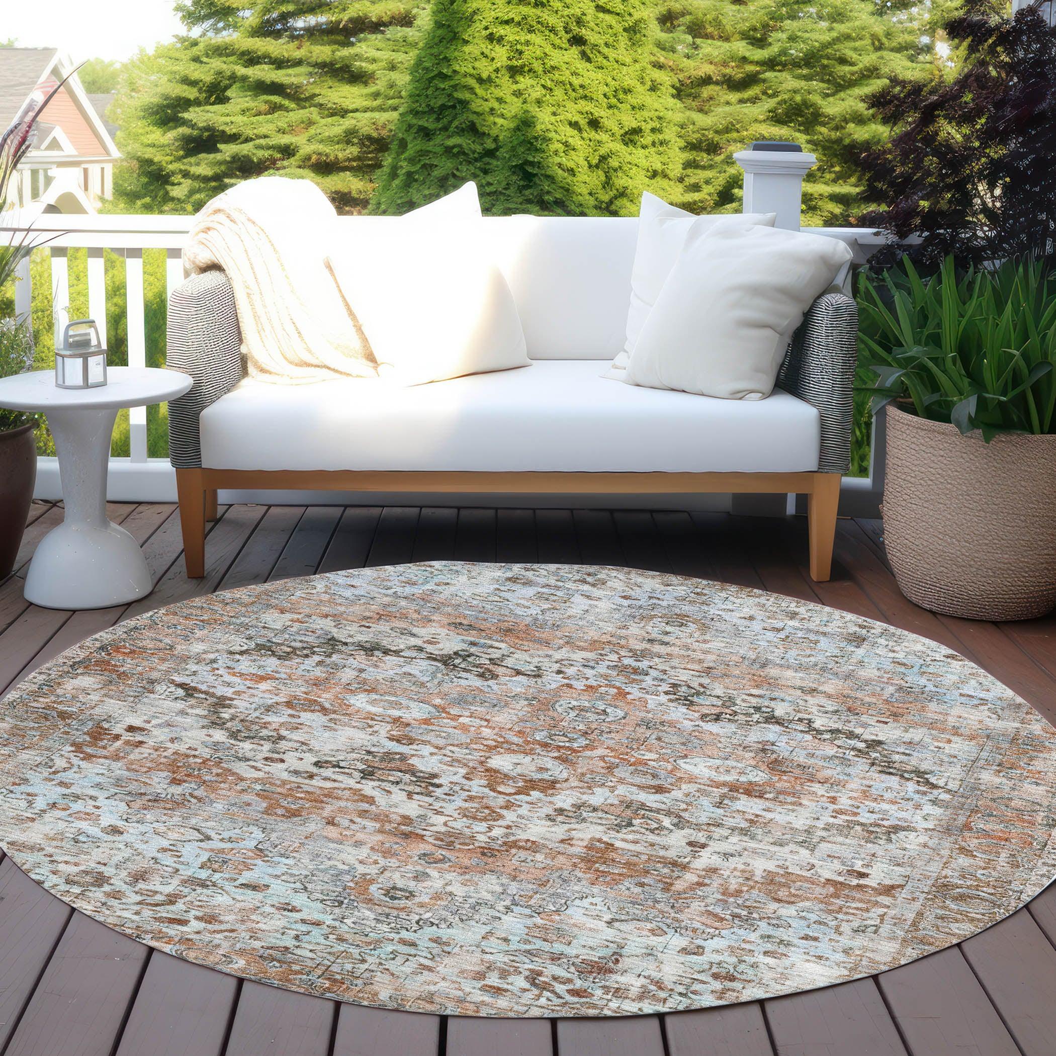 Addison Rugs Jaelien Orange Washable Indoor-Outdoor Rug
