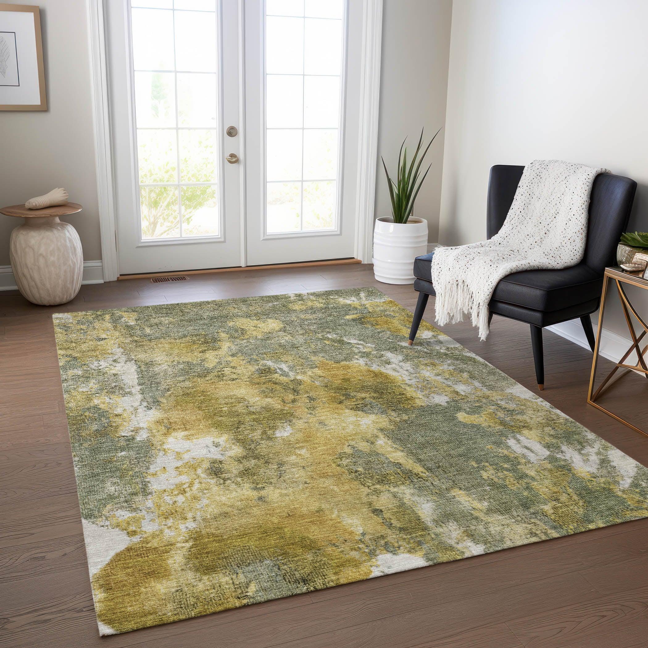 Addison Rugs Jaelion Brown Washable Indoor-Outdoor Rug