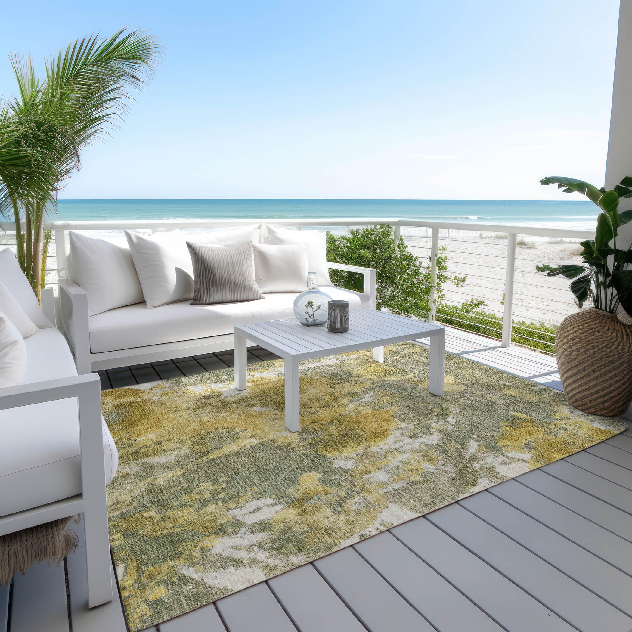 Addison Rugs Jaelion Brown Washable Indoor-Outdoor Rug