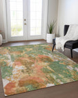 Addison Rugs Jaelion Green Washable Indoor-Outdoor Rug