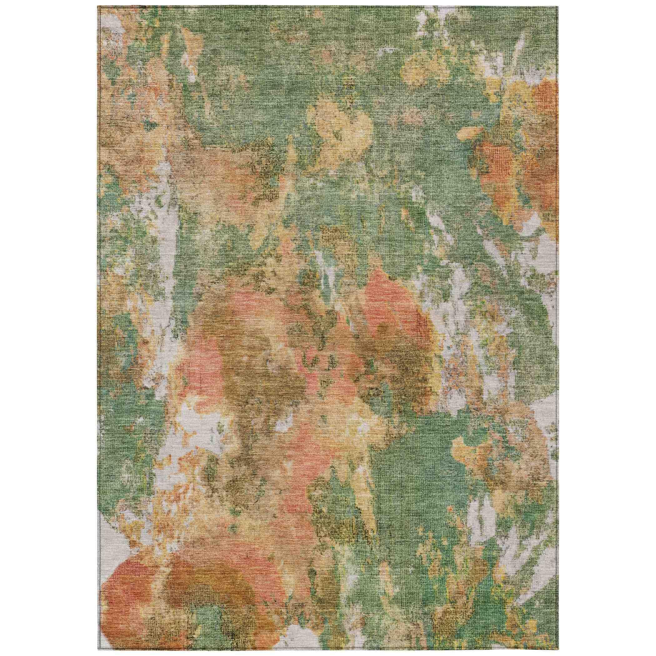 Addison Rugs Jaelion Green Washable Indoor-Outdoor Rug