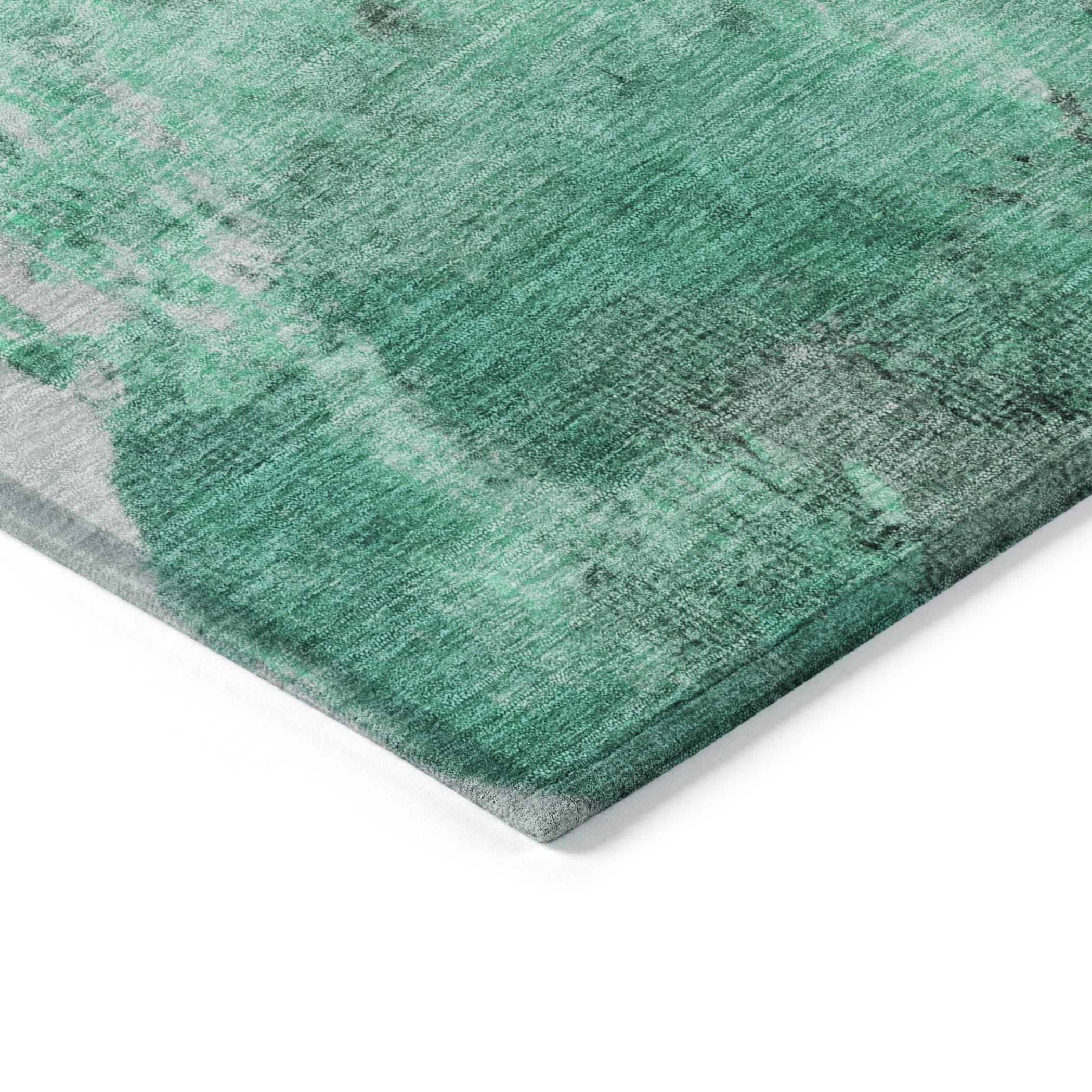 Addison Rugs Jaelion Teal Washable Indoor-Outdoor Rug