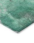 Addison Rugs Jaelion Teal Washable Indoor-Outdoor Rug