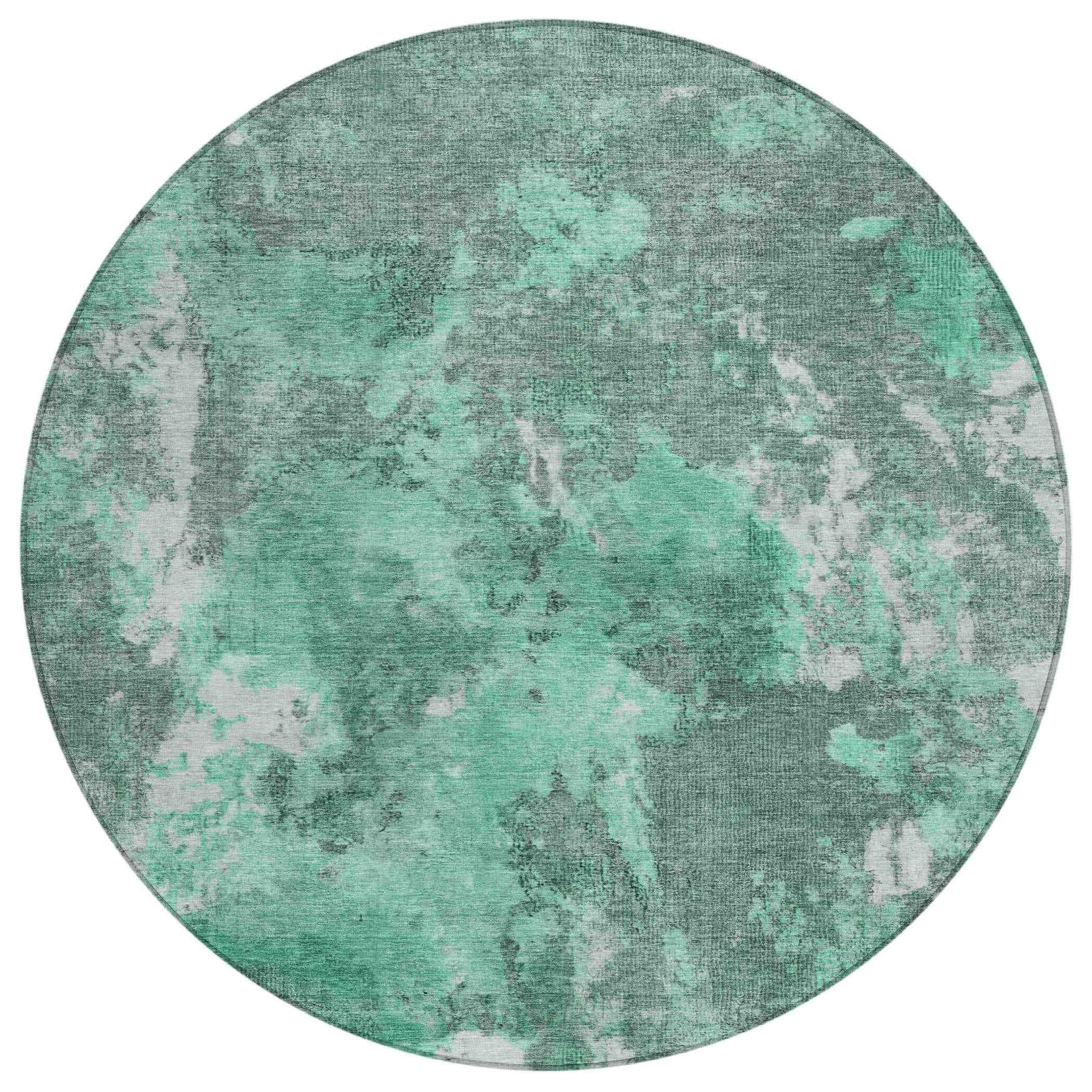 Addison Rugs Jaelion Teal Washable Indoor-Outdoor Rug