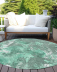 Addison Rugs Jaelion Teal Washable Indoor-Outdoor Rug