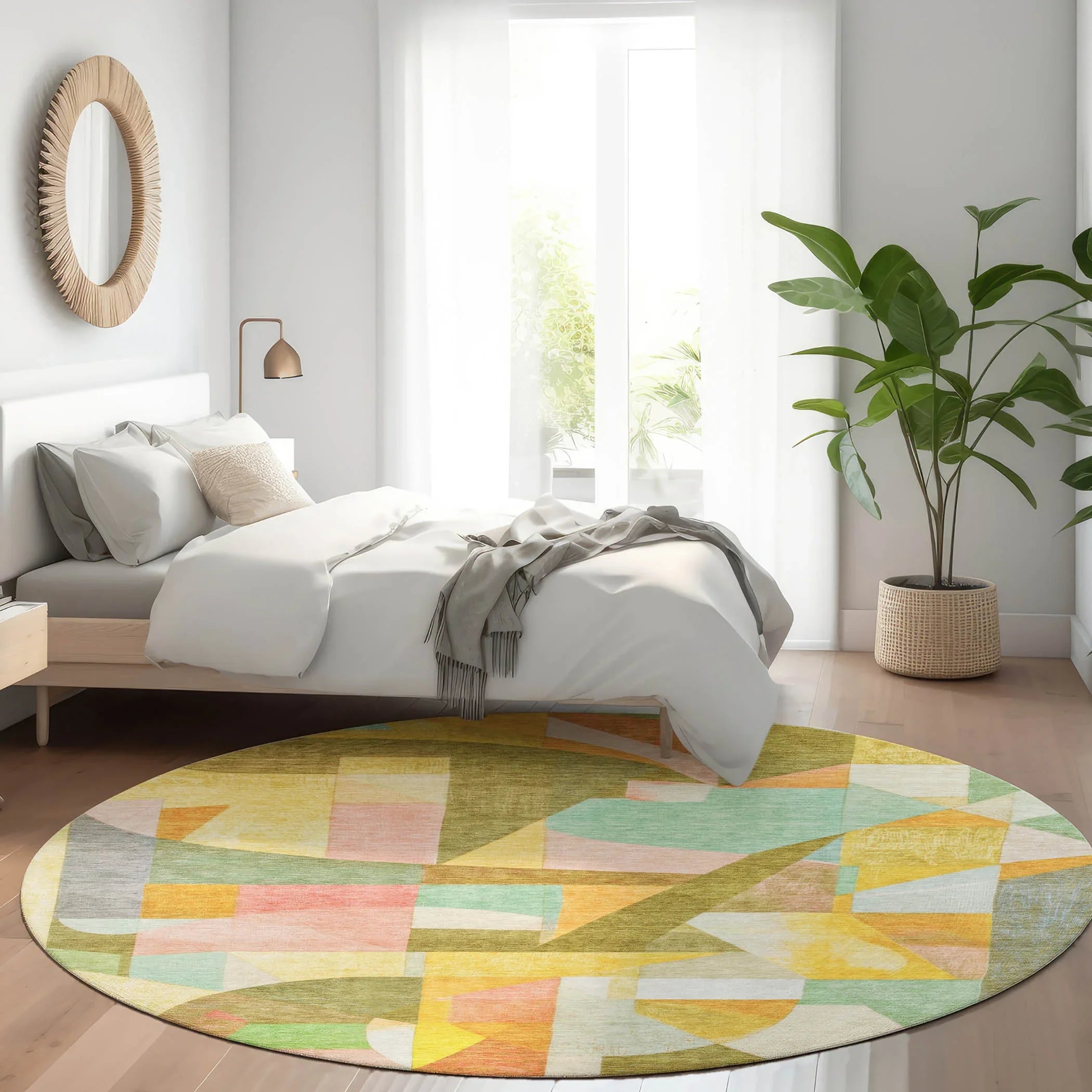 Addison Rugs Jaelira Gold Washable Indoor-Outdoor Rug
