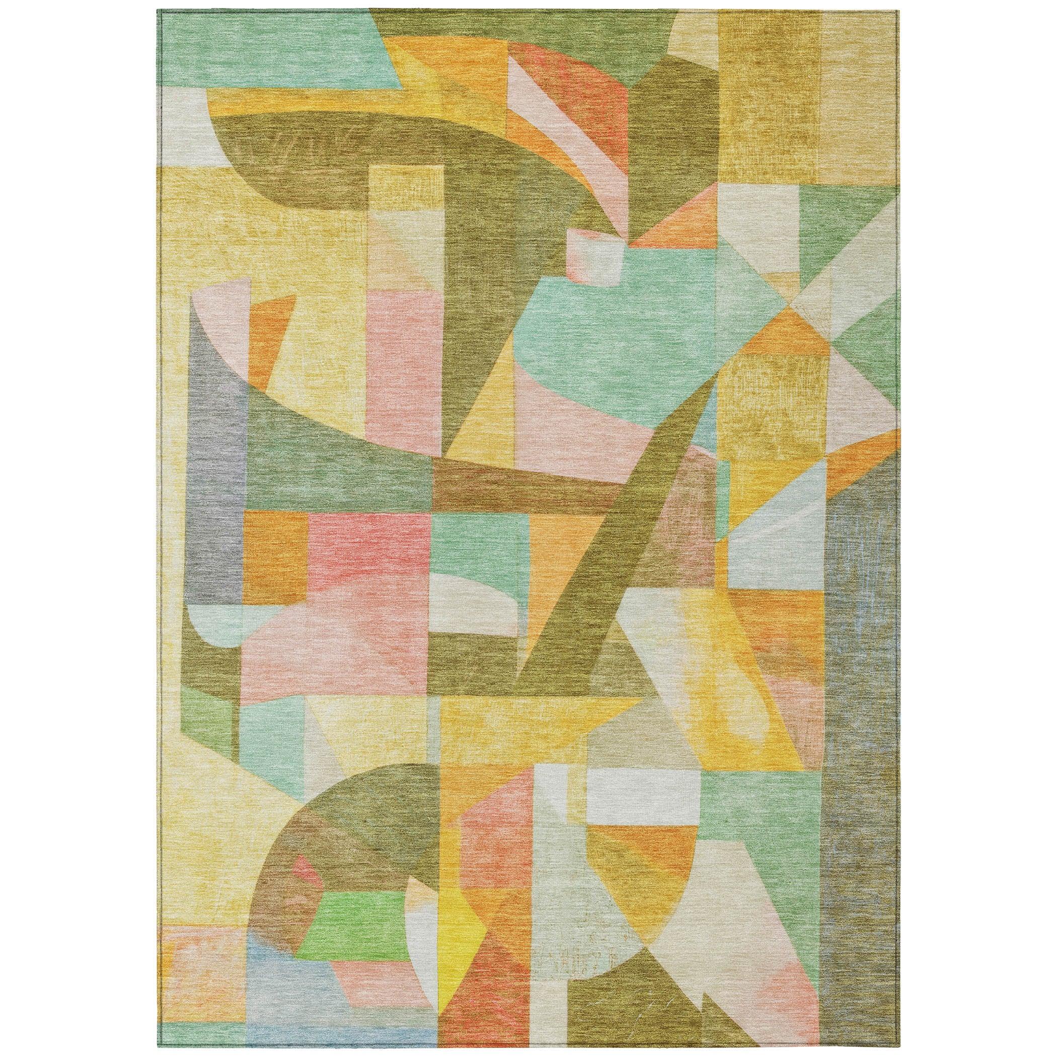 Addison Rugs Jaelira Gold Washable Indoor-Outdoor Rug