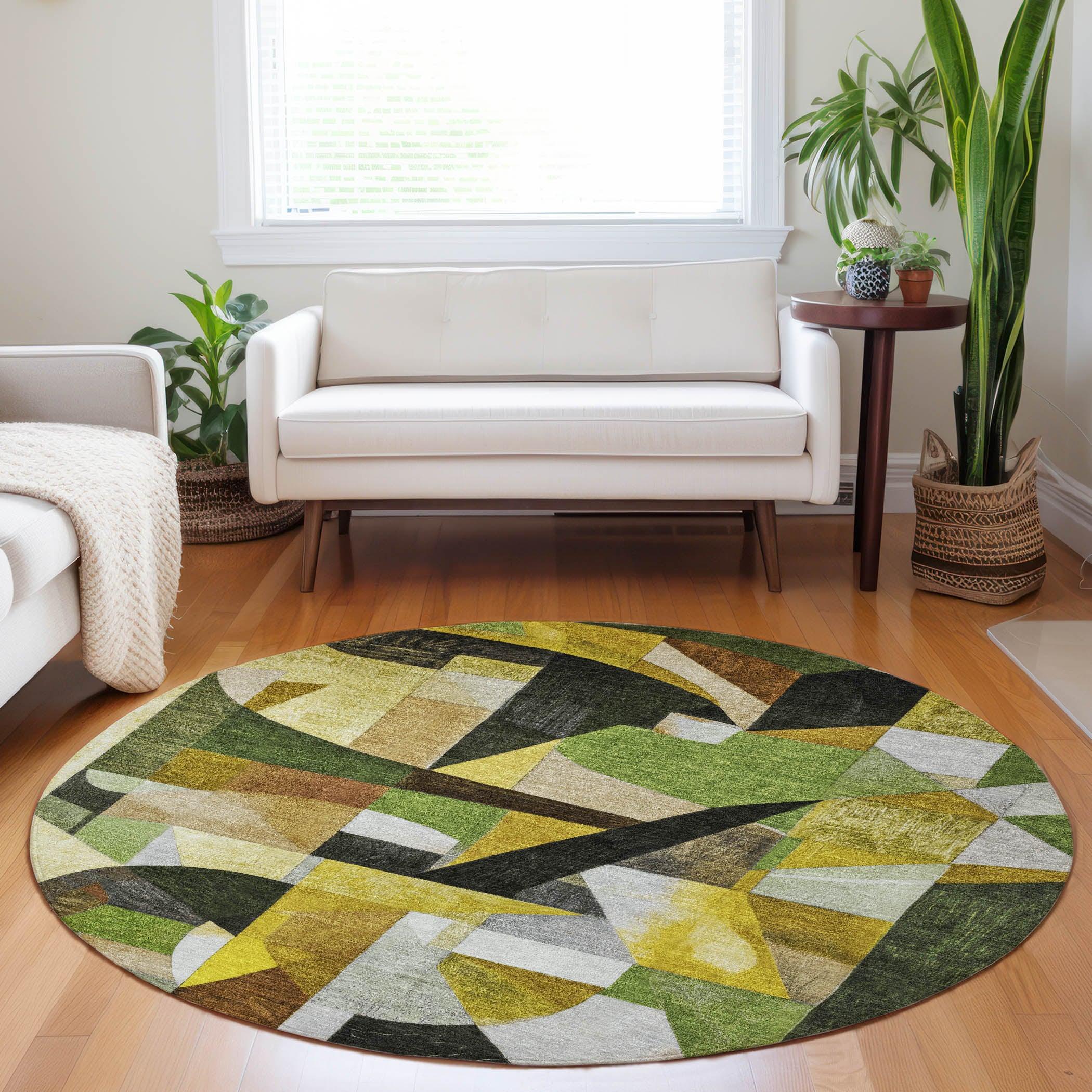 Addison Rugs Jaelira Green Washable Indoor-Outdoor Rug